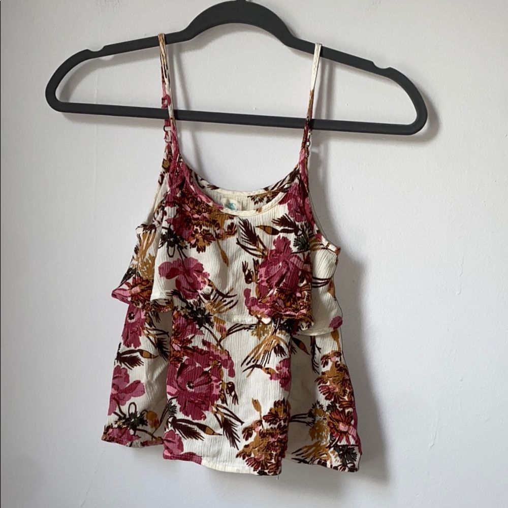 O’Neill Juniors Floral Print Crop Top
